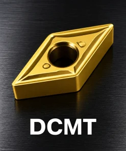 اینسرت تراشکاری DCMT (لوزی با زاویه راس ۵۵ درجه و زاویه آزاد مثبت ۷ درجه)